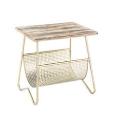 Mørtens Furniture Odkládací stolek Lennie, 51 cm, zlatá 