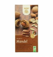 Gepa Bio mléčná čokoláda s celými mandlemi 100 g