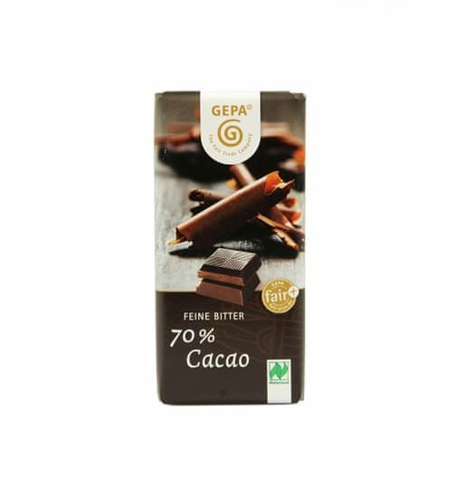 Gepa Bio čokoláda hořká 70% kakaa 40 g