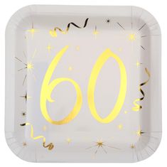 Santex Papírové talíře 60 narozeniny zlaté 23cm 10ks