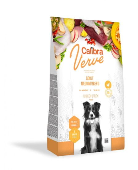 Calibra Dog Verve GF Adult Medium Chicken & Duck 12 kg EXPIRACE 31/8/2022