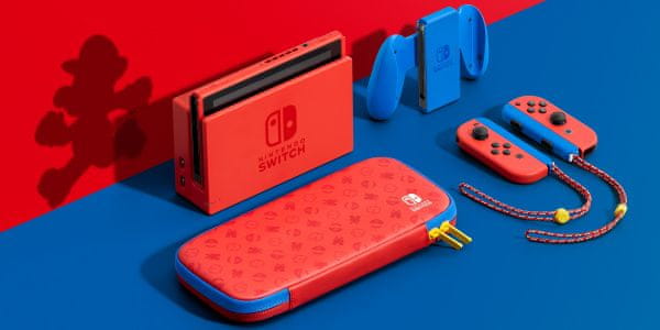 kompaktní herní konzole Nintendo Switch Mario Red & Blue Edition (NSH075)