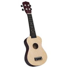 Vidaxl Set soprano ukulele s obalem pro děti světlé dřevo 23"