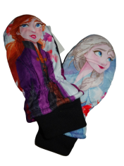 Disney Frozen Dívčí palcové růžové rukavice s Elsou a Annou z filmu Frozen. Vel:5 - 6