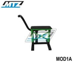 MTZ Stojánek MX (stojan pod motocykl) s kovovou deskou a protiskluzovou gumou - zelený MOD1A-08/02