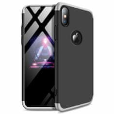 GKK Ochranné pouzdro GKK 360 - Přední a zadní kryt celého mobilu pro Apple iPhone XS Max - Stříbrná KP9566