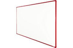 boardOK Lakovaná tabule na fixy s červeným rámem 200 x 120 cm