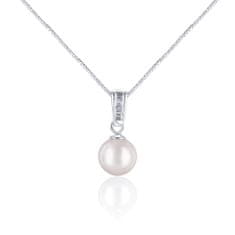 JwL Luxury Pearls Elegantní náhrdelník s mořskou perlou Akoya a krystaly JL0658 (řetízek, přívěsek)