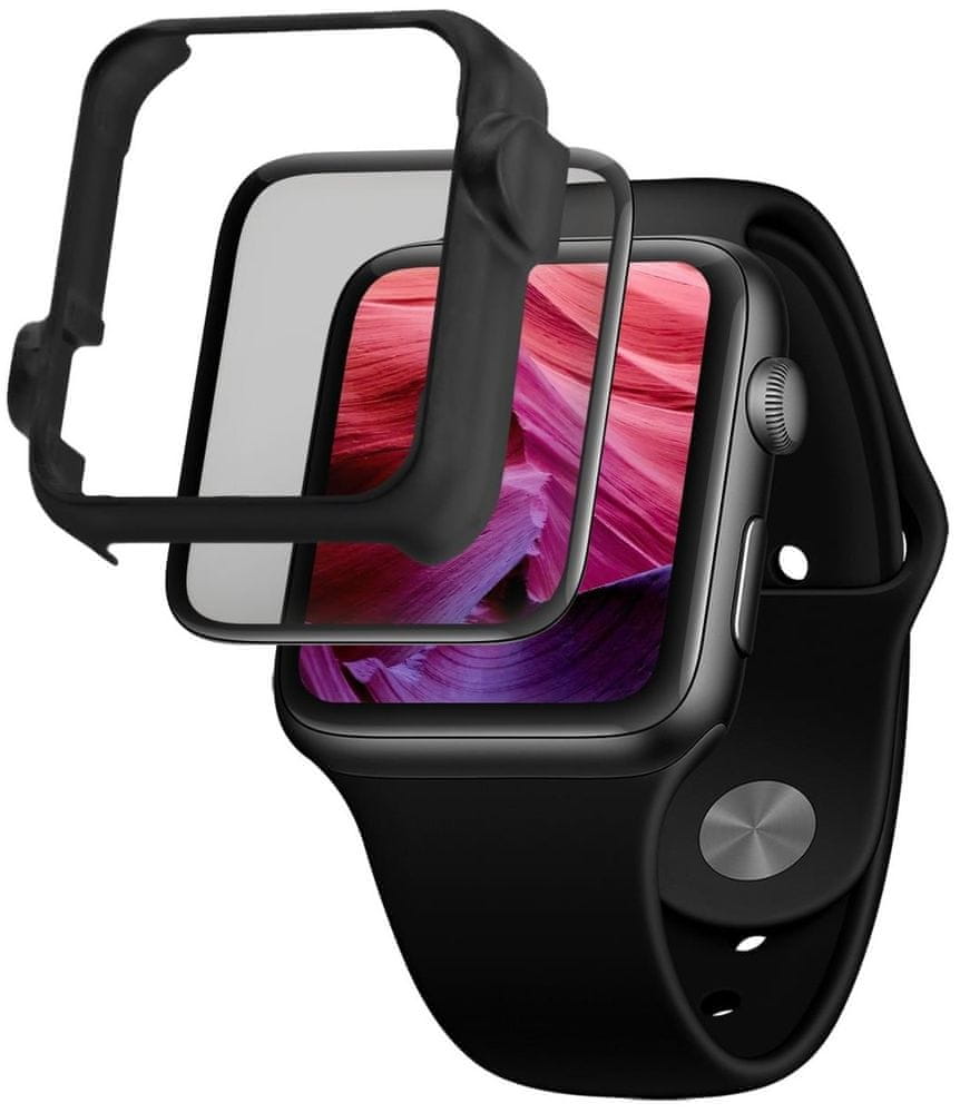 Levně FIXED Ochranné tvrzené sklo 3D Full-Cover pro Apple Watch 41mm s aplikátorem FIXG3DW-817-BK, černé