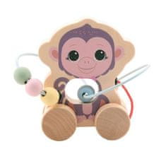 Jouéco The Wildies Family dřevěná hračka s labyrintem Monkey 12m+