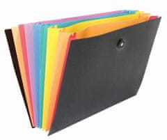 VIQUEL Aktovka s přihrádkami "Rainbow Class", 8 částí, černá, PP