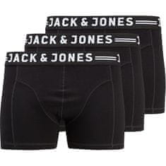 Jack&Jones Plus 3 PACK - pánské boxerky JACSENSE 12147591 Black (Velikost 5XL)
