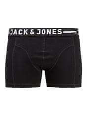 Jack&Jones Plus 3 PACK - pánské boxerky JACSENSE 12147591 Black (Velikost 3XL)