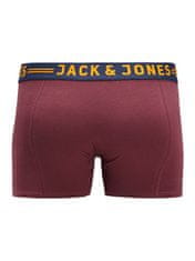 Jack&Jones Plus 3 PACK - pánské boxerky JACLICHFIELD 12147592 Burgundy (Velikost XXL)