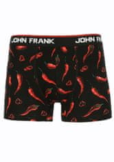 John Frank Pánské boxerky JFBD318, Černá, XL