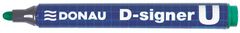 Donau Permanentní popisovač "D-signer U", zelená, 2-4mm, kuželový hrot