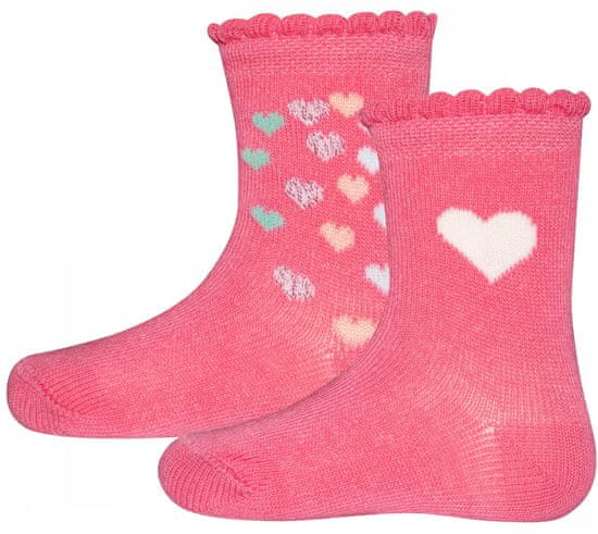 EWERS 2pack dívčích ponožek se srdíčky 205159