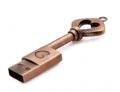 CTRL+C USB ve tvaru klíče SRDCE bronz, 32 GB, USB 2.0