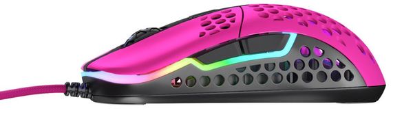 Xtrfy M42 RGB, růžová (M42-RGB-PINK) myš optický senzor 16 000 DPI herní hladký skluz Omron 20M(OF) 59 gramů