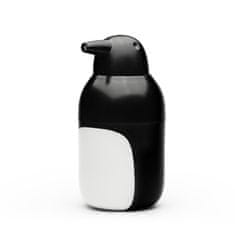 Qualy Design Dávkovač mýdla Penquin, 300ml, recyklovaný PET, bílý/černý