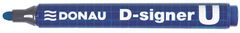 Donau Permanentní popisovač "D-signer U", modrá, 2-4mm, kuželový hrot