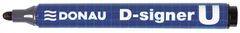 Donau Permanentní popisovač "D-signer U", černá, 2-4mm, kuželový hrot