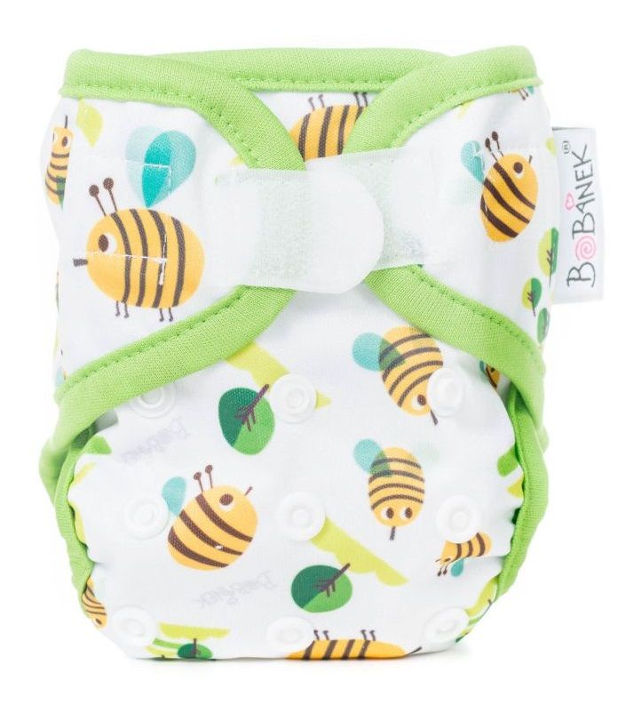 Levně Bobánek Novorozenecké svrchní kalhotky suchý zip - Včelky