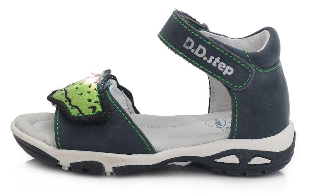 D-D-step chlapecké svítící kožené sandály AC290-476 29 modrá