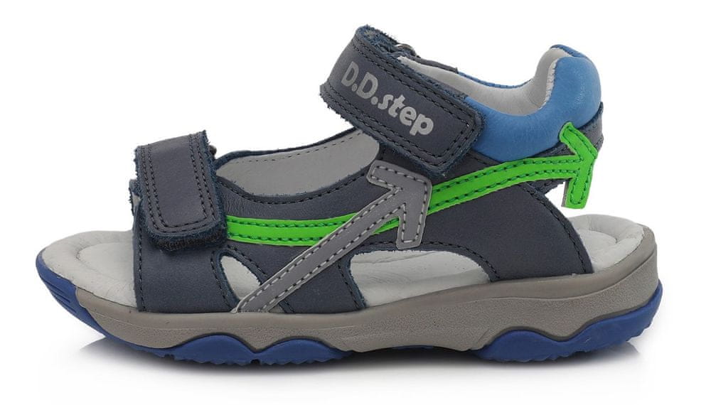 D-D-step chlapecké kožené sandály AC64-917 31 tmavě modrá - zánovní