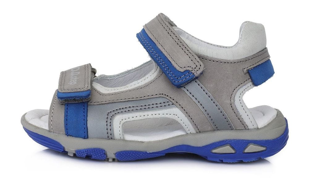 D-D-step chlapecké kožené sandály AC290-434B 31 šedá