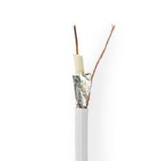 Nedis koaxiální kabel RG6T, 6.8 mm, 100 m, bílá (CSBR4010WT1000)