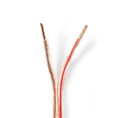 Nedis reproduktorový kabel 2 x 4 mm měděný, transparentní, 15 m cívka (CABR4000TR150)