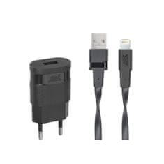 RivaCase Riva Power 4115 BD2 síťová nabíječka 1.0 A/ 1 USB, černá + Mfi Apple Lightning kabel