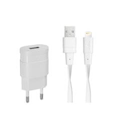 RivaCase Riva Power 4115 WD2 síťová nabíječka 1.0 A/ 1 USB, bílá + Mfi Apple Lightning kabel