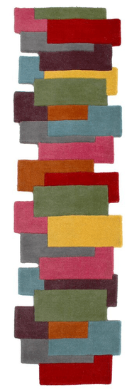 Flair AKCE: 66x300 cm Ručně všívaný běhoun Abstract Collage Multi