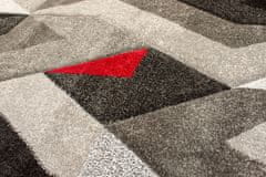 Flair Kusový koberec Hand Carved Aurora Grey/Red 120x170