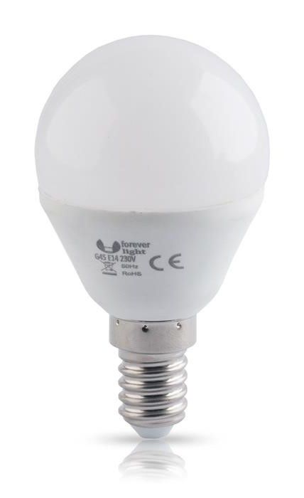 Forever LED žárovka G45, E14, 6 W, teplá bílá (3000 K)