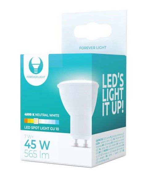 Levně Forever LED žárovka GU10, 7 W, neutrální bílá (4500 K)