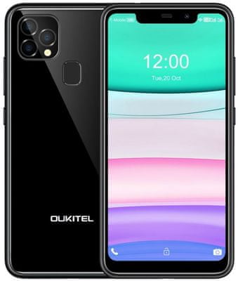 Oukitel C22, 4GB/128GB, dlouhá výdrž, velký displej, trojitý fotoaparát, čtečka otisků prstů