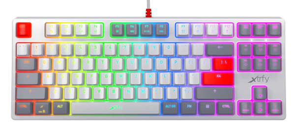 Xrtfy K4 TKL RGB, Kailh Red, US, retro (XG-K4-RGB-TKL-RETRO-R-US) herní klávesnice drátová
