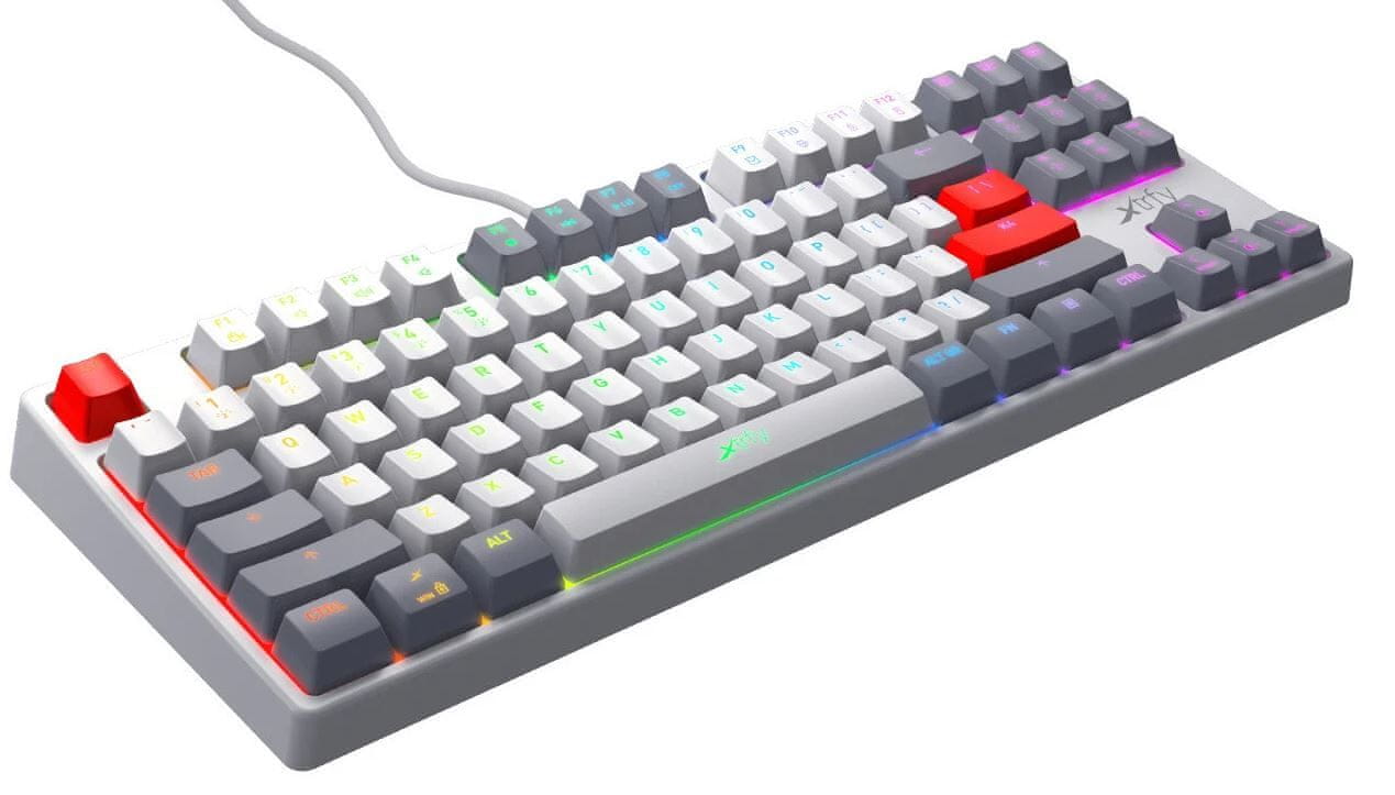Xrtfy K4 TKL RGB, Kailh Red, US, retro (XG-K4-RGB-TKL-RETRO-R-US) herní klávesnice drátová