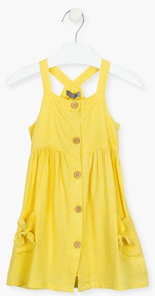 Losan dívčí šaty 116-7027AL 92 žlutá