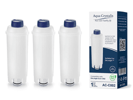 Aqua crystalis vodní filtr ac-c002 pro kávovary delonghi náhrada filtru dls c002 - 3 kusy