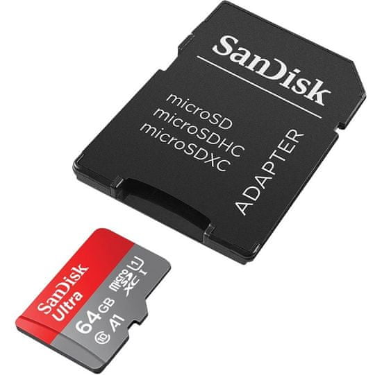 SanDisk Ultra microSDHC 64GB + adaptér (SDSQUA4-064G-GN6MA)