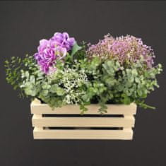 AMADEA Dřevěný obal na dva květináče, 32x17x15cm, dřevěný květináč Český výrobek