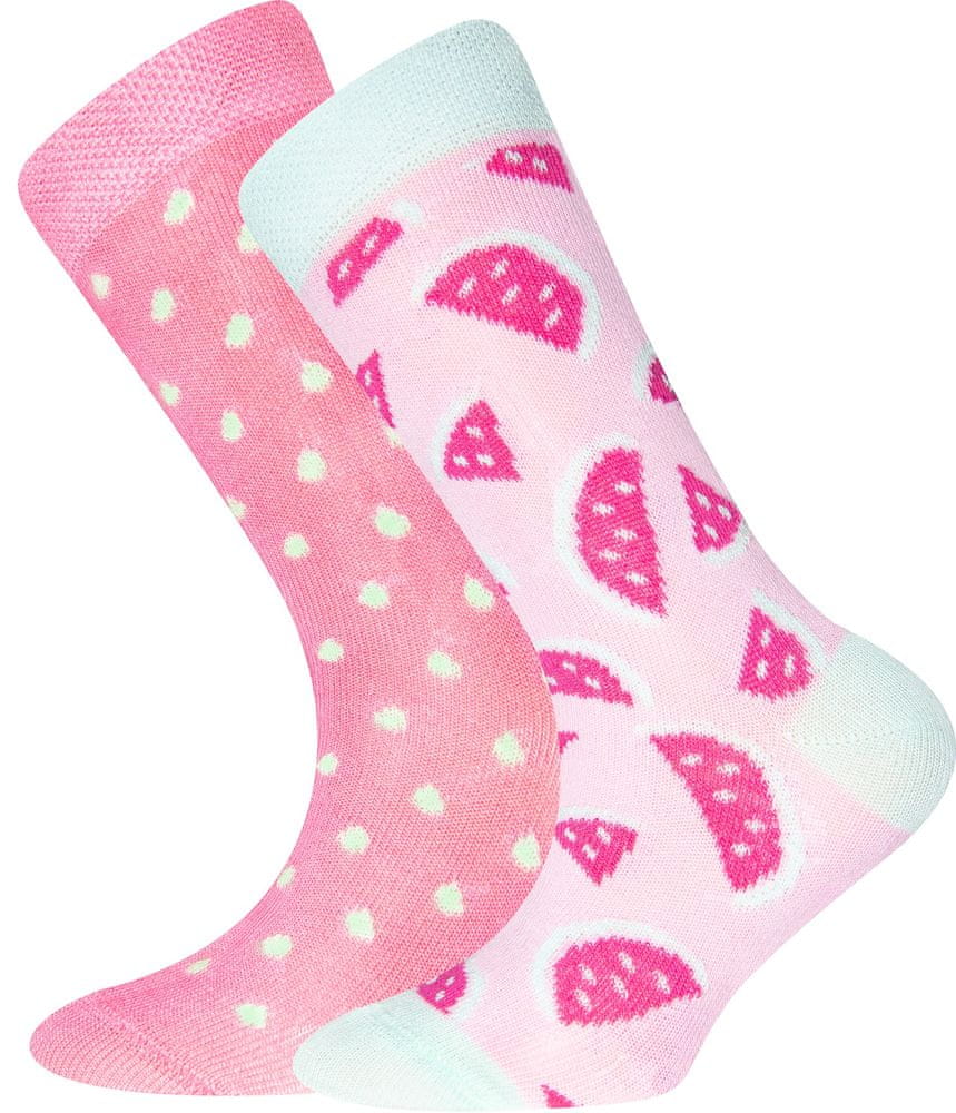 EWERS 2pack dívčích ponožek 201282 23-26 růžová