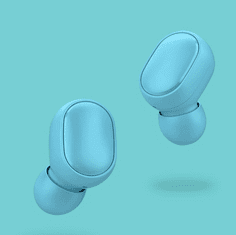 MXM Bezdrátová sluchátka E6S s bluetooth 5.0 a dobíjecím pouzdrem - Modrá