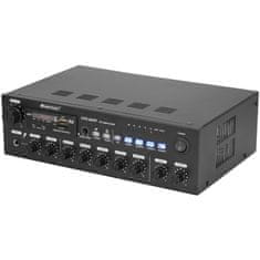 Omnitronic CPZ-120P PA, 100V 4-zónový mixážní zesilovač, 120W, BT/MP3/FM
