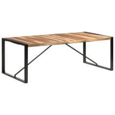 shumee Jídelní stůl 220 x 100 x 75 cm masivní dřevo sheeshamový vzhled