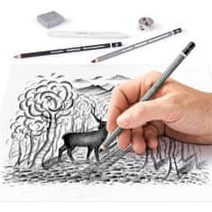 Staedtler Uhlíkové tužky "Design Journey Lumograph", sada s pryží, ořezávátkem, grafit.tužkami 61 100C
